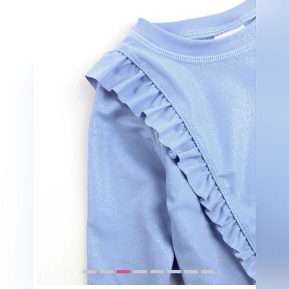 Sparkle Shimmer On Long Sleeve Rash Guard & Flounce Bikini Size 12-18 months NWT - Picture 4 of 7